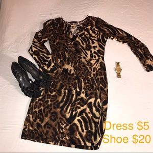 Sexy Print dress and Aldo leather sandal